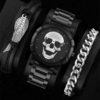 New fashion large dial cool skull trendy men's watch business dark wind cross-border quartz watch