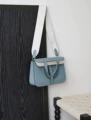 Linen blue and pearl gray (double shoulder straps)