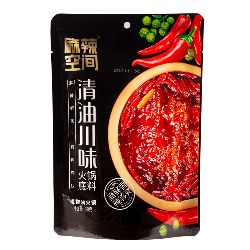 Spicy Space Sichuan flavor clear oil spicy hot pot base material 320g Maocai spicy hot skewed incense base material factory wholesale