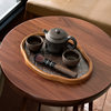 Tea Tray Desktop High-End Oval Begonia Glass Wine Glass Tea Water Play Fruit Tea Set Tray Chinese Snack Tray