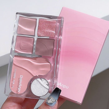 Daimanpu Water Moon six-color eye shadow plate comprehensive plate blush repair highlight eye shadow Integrated Plate delicate non-flying powder