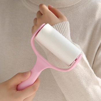 Lint Roller with Tearable Adhesive for Removing Pet Hair, Cat Hair, and Hair from Clothes, with Replaceable Adhesive Paper Rolls