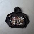 Classic mountain and sea zip-up hoodie
