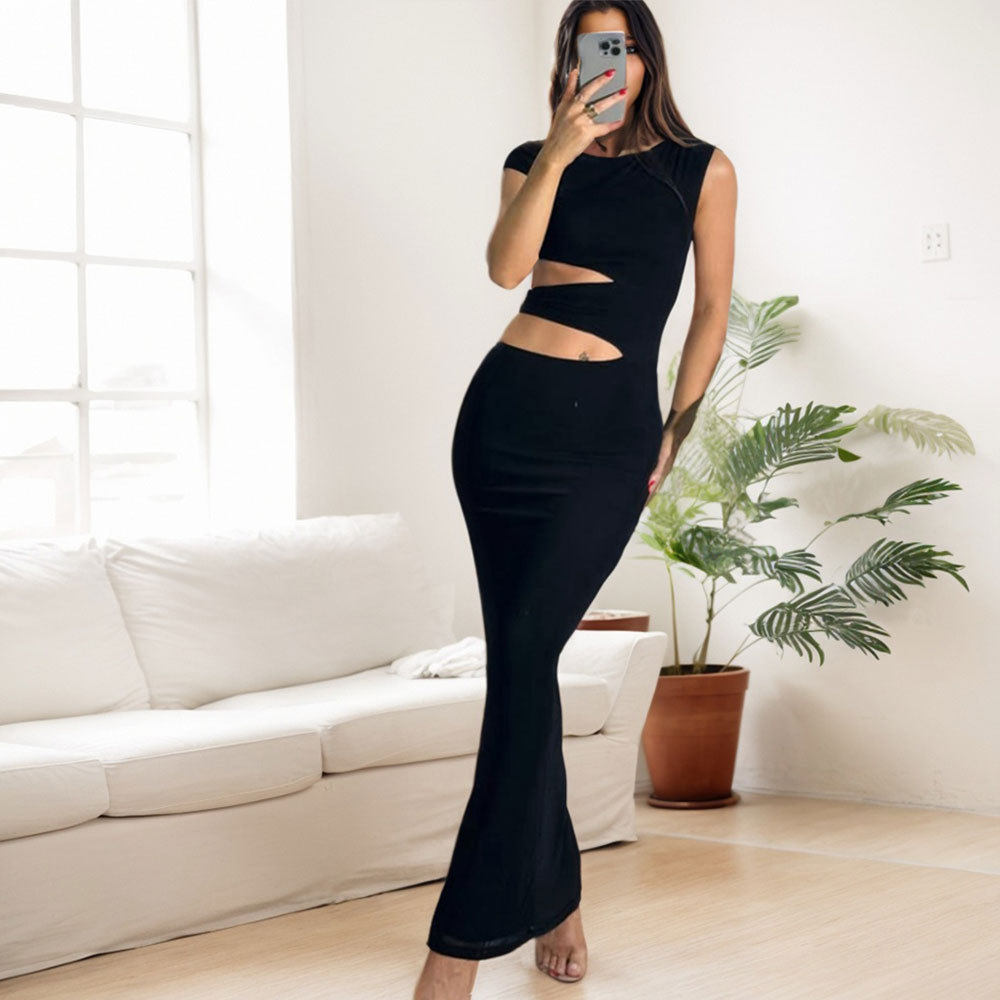 Elegant Hollow Out Bodycon Maxi Dress for Women Spring Summer Collection Perfect for Parties and Special Occasions