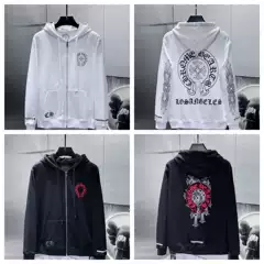 Kroson High-End Edition Heavyweight High-Grammage Fleece Printed Zip-Up Hooded Sweatshirt for Men and Women Couples