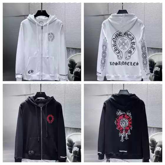 Kroson High-End Edition Heavyweight High-Grammage Fleece Printed Zip-Up Hooded Sweatshirt for Men and Women Couples