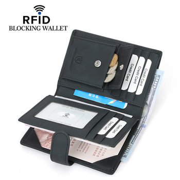 Cross-Border New First-Layer Genuine Leather Passport Storage Bag Overseas Passport Holder Wallet Integrated Document Bag Protective Cover Anti-Theft