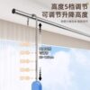 Stainless Steel Telescopic Clothes Drying Rod, Adjustable Height Clothes Drying Rack, Balcony Clothes Drying Artifact, Foldableing Hanging Double Rod