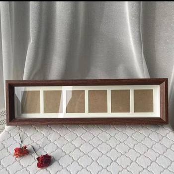 Six-Frame Black Walnut Photo Frame for Enhancing Luck and Wealth, Decorative Painting Frame for Table Display, Simple and Light Luxury Horizontal and Vertical Placement