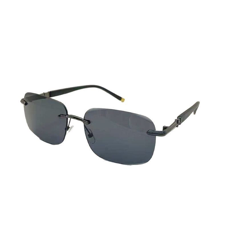 2025 New Style Resin Lens Rimless Sunglasses for Men, Driver's Special Sunglasses for Driving and Fishing, Uv Protection