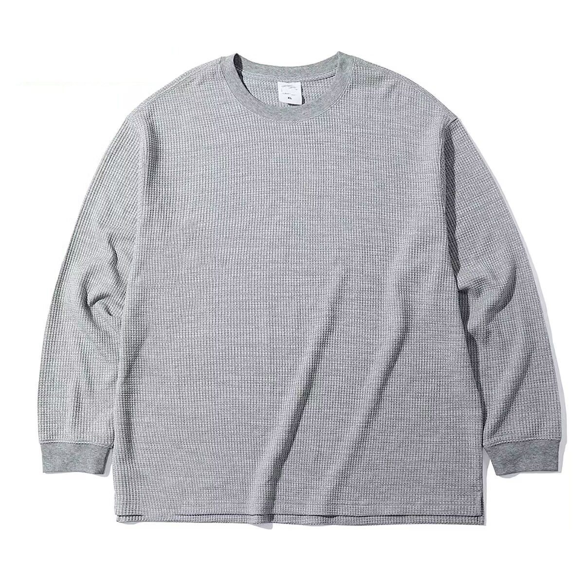スリット裾袖スウェットシャツ グレー