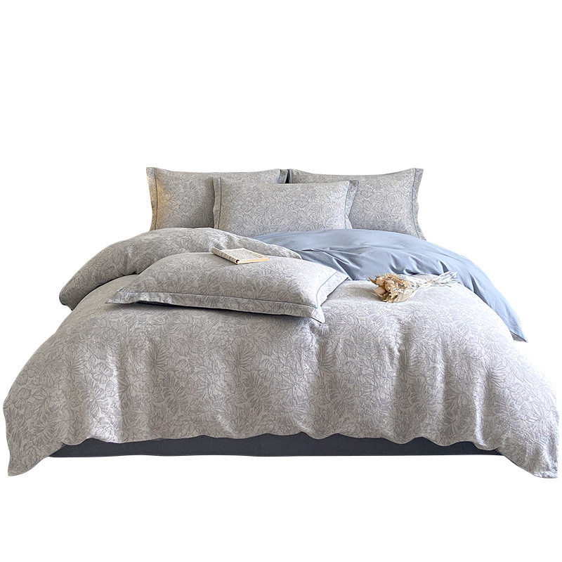 Light Luxury Class A High-grade Pure Cotton Three-layer Yarn Sanding Bed Four-piece Set Cotton Bed Sheet Quilt Cover Three-piece Set Bedding 4