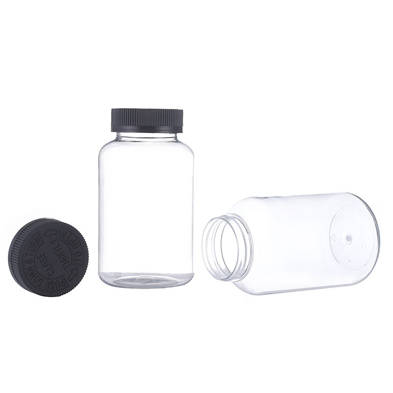 Source manufacturers PET300cc transparent packaging bottle health capsule bottle soft candy bottle vitamin milk tablet bottle can be labeled