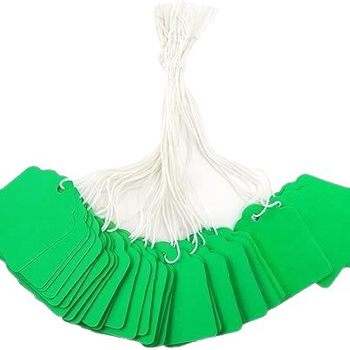 3.5*4.5cm Kraft Paper String Tag Jewelry Stringing Valentine's Day Price Tag Green St. Patrick's Day