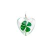 Four-leaf clover plant specimen time glass necklace green pendant sweater chain key chain diy accessories in stock