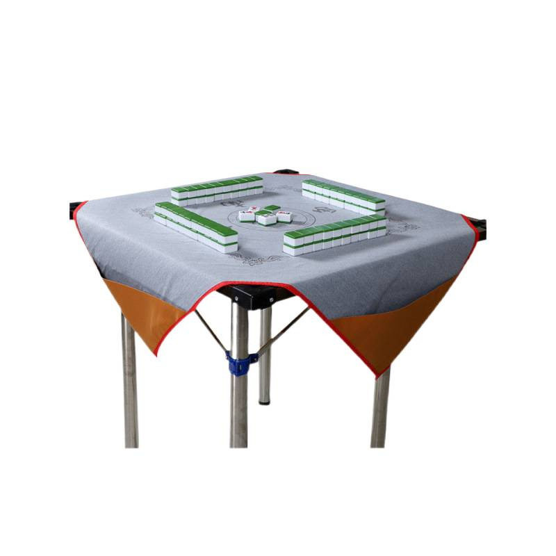 Waterproof and Soundproof Leather Mahjong Tablecloth Hand-Rubbed Household Square Mahjong Mat with Pocket Large Rice—. Ginger Tea
