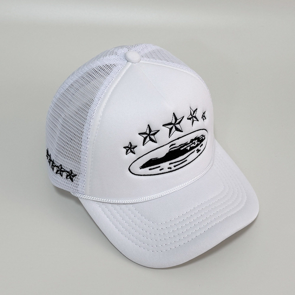 Corteiz CRTZ hat fashion baseball cap five-star color block mesh summer cap all-match truck cap men