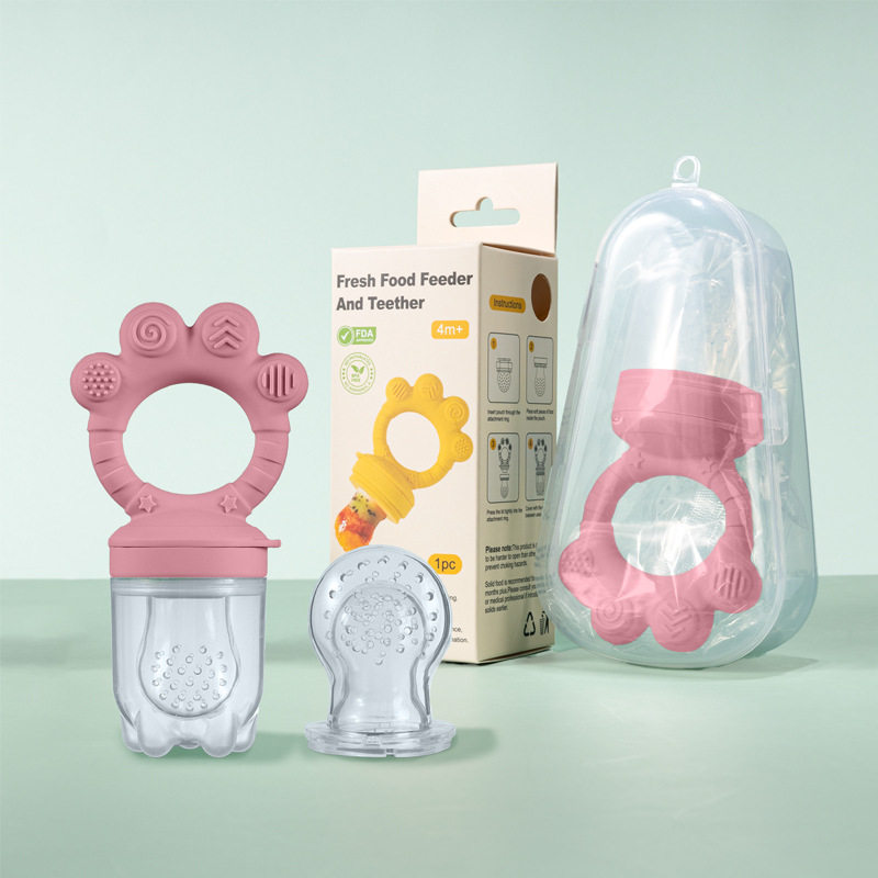 Infant Food Supplement Feeding Fruit and Vegetable Bite Music Food Grade Silicone Baby Anti-Biting Hand Baby Fruit Food Supplement