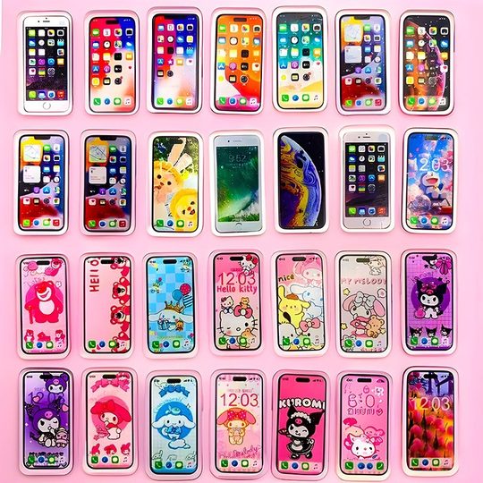Mini Small Mobile Phone Miniature Simulation Small Items Internet Celebrity Lilliput Country Stuff Food Play Model Girl Play House Toy