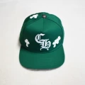 Ch cross leather patch - green