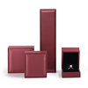 Brushed PU leather jewelry box ring pendant bracelet box ring packaging box custom jewelry packaging box in stock wholesale