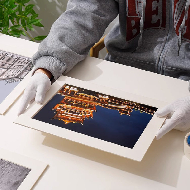 Acid-free Cardboard Photo Frame Platform Cultural and Creative Picture Frame Mounted Photography Art Exhibition Frame 7-inch 8-inch A4 Photo Frame