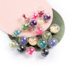 Dried Flower hollow glass beads stud earrings bracelet necklace accessories multicolor DIY jewelry making accessories