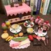 Wooden Children's Pretend Play Toys Afternoon Tea Vegetables Birthday Cake Fruit Cutting Fun Kitchen Utensils Set Educational