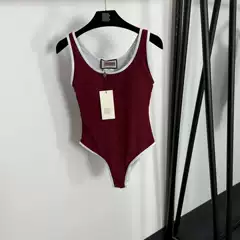 Summer Nanyou High-End Hot-Selling Dopamine Sexy Foreign Trade New Style Monogram Jacquard One-Piece Swimsuit for Women