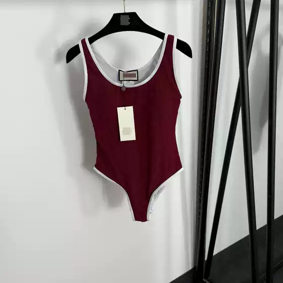 Summer Nanyou High-End Hot-Selling Dopamine Sexy Foreign Trade New Style Monogram Jacquard One-Piece Swimsuit for Women