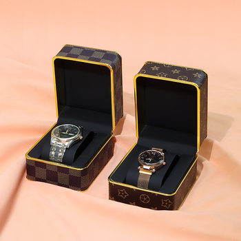 High-Grade Watch Box Flip Pu Unisex Leather Watch Box Jewelry Storage Box Watch Packaging Box