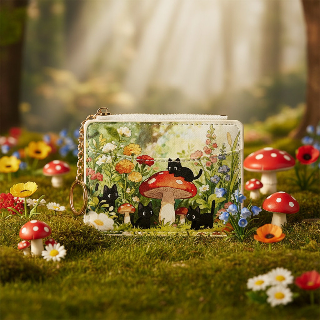 Original Design Cute Cat Id Card Holder Women's Compact and Lightweight Multi-Card Slot Coin Purse Student Card Holder Card Holder