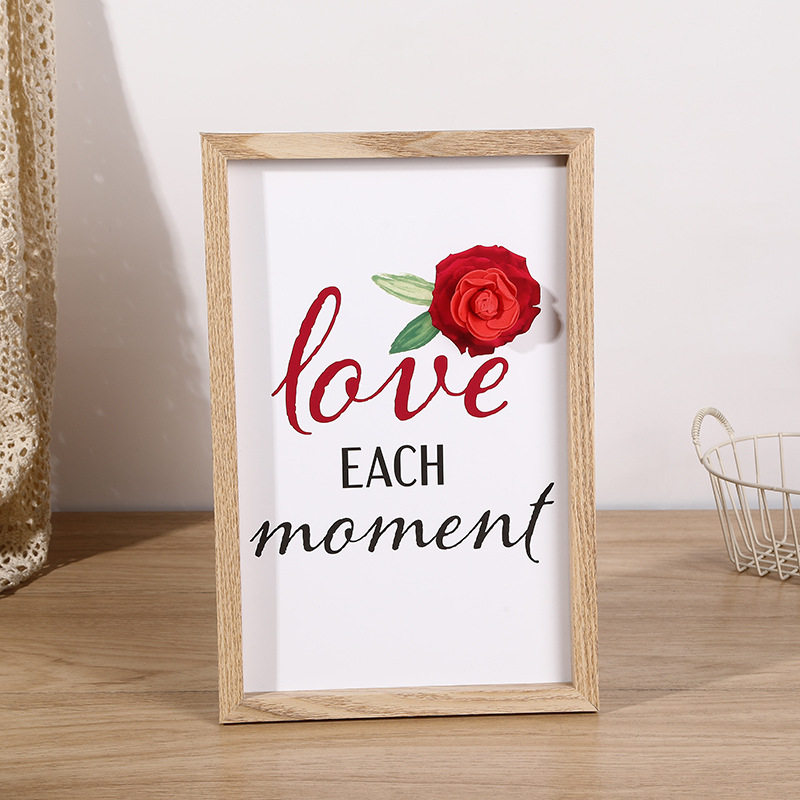 Factory wholesale in stock a4 photo frame desktop wooden decoration Table 11-inch photo frame living room decoration