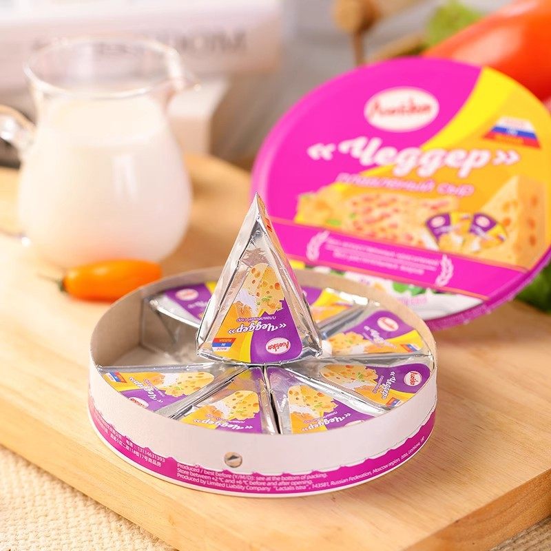 Russian Original Imported Triangular Cheese Cheese Ashov Snacks Ready-To-Eat Cheese Cheese 140g