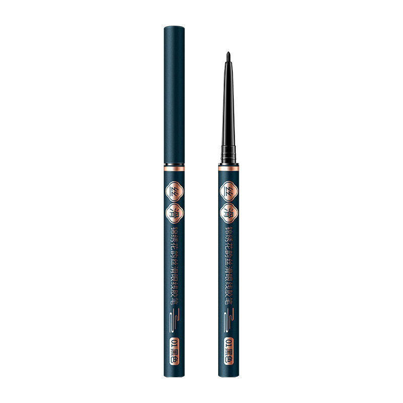 Qishimei Jingxionghuayun Eyeliner Gel Pen, Silkworm Pen, Ultra-Fine, Waterproof, Long-Lasting, Non-Smudging, Quick-Drying, Smooth Eyeliner Pen