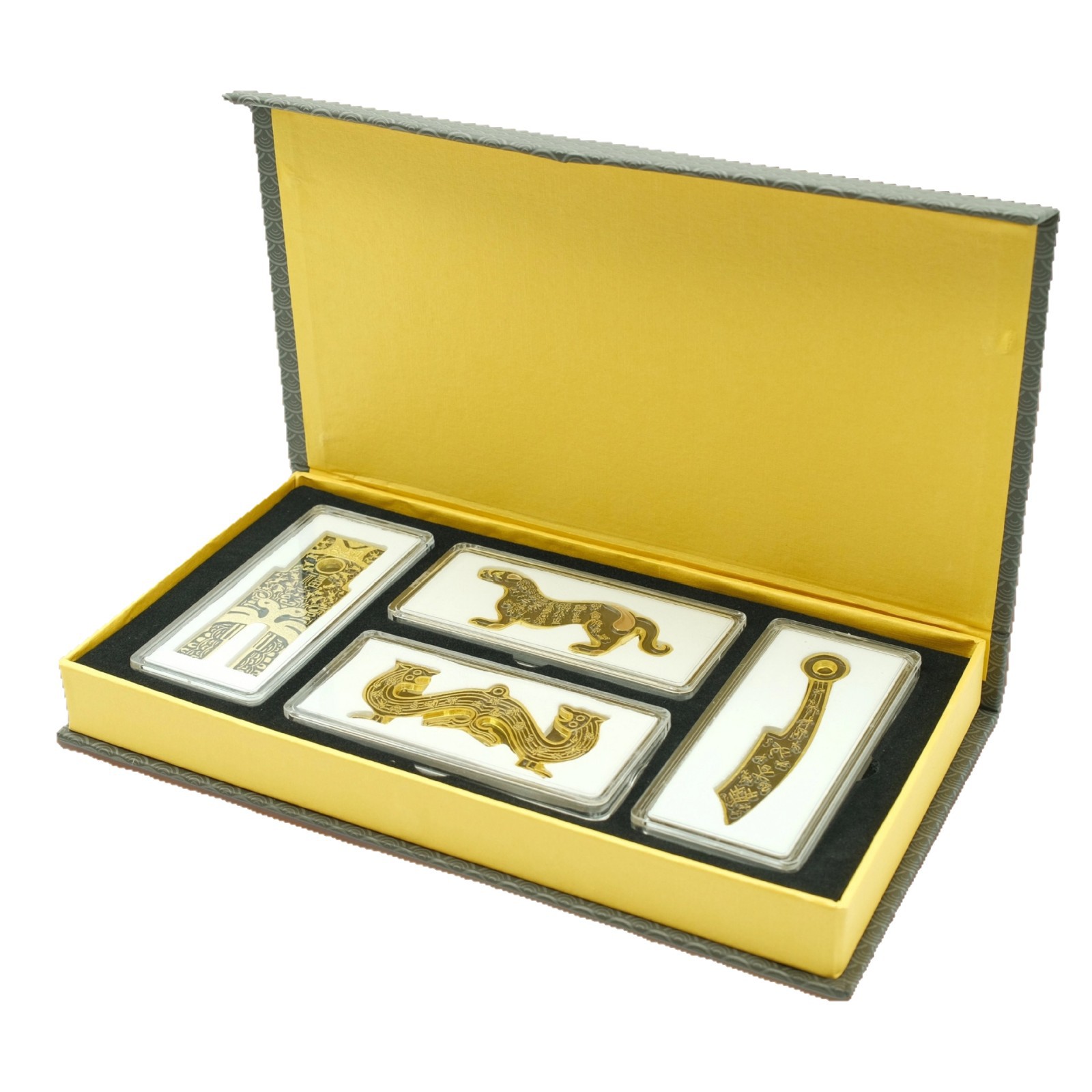 Imperial Treasures: Warring States Era Currency, Ancient Currency, Antique Currency Commemorative Set, Dot Painting Craft, Metal Ancient Style Copper Coins