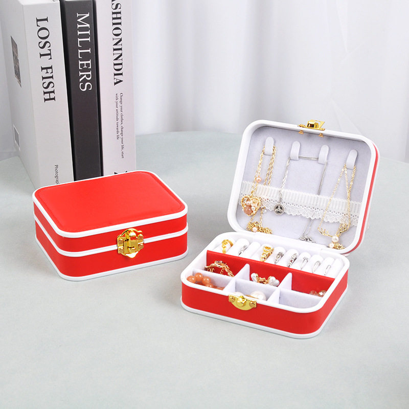Jewelry Box Travel Ins Jewelry Box Storage Macaron Color Abs Jewelry Box Necklace Ring Wholesale New Model