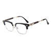 New Business Versatile Glasses Frames for Men, Lightweight and Translucent Gray Glasses Frames, Retro Eyebrow Frames, Metal Glasses Frames for Women Wholesale