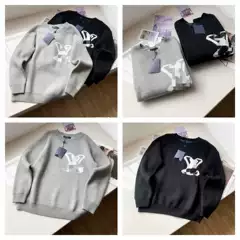 Top-Quality Authentic L Brand Knitted Unisex Crew Neck Sweater for Autumn and Winter, 650g, Meticulously Crafted