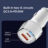 Universal 65W Super Fast Charging Car Charger Pd30W One-To-Two Cigarette Lighter Adapter Car Charger