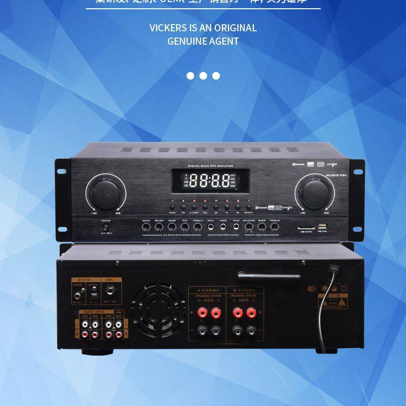 High-Power Power Amplifier Manufacturer Wholesale Karaoke Fixed Resistance Power Amplifier Card Ok Anti-Howling Dsp Digital Power Amplifier Can Be Customized with Logo