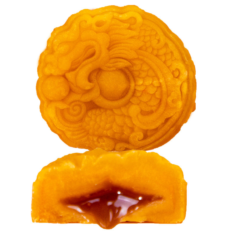 Cantonese-Style Mooncakes, Custard Peach Mountain Skin, Gifts for Employees, Mid-Autumn Festival Pastries, Bulk Manufacturers, Wholesale Two-Color