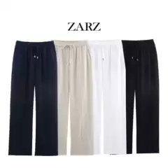 Zarz Homemade European and American Style New Women's Clothing Fashionable Linen Blended Straight Pants 9929041