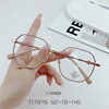 New simple fashion retro men and women without makeup metal glasses frame anti-blue light adjustable degree flat mirror T17876