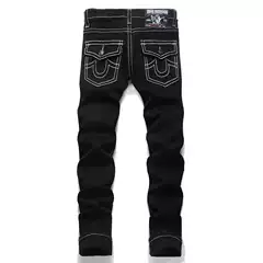 In-Stock New 2025 Spring Heavy Craftsmanship Embroidered Men's Straight-Leg Jeans Trendy Men's Pants 2602