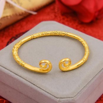 Black Myth Wukong Curse Bracelet Imitation 999 Silver Solid Open Bracelet Men's and Women's Gold Silver Bracelet