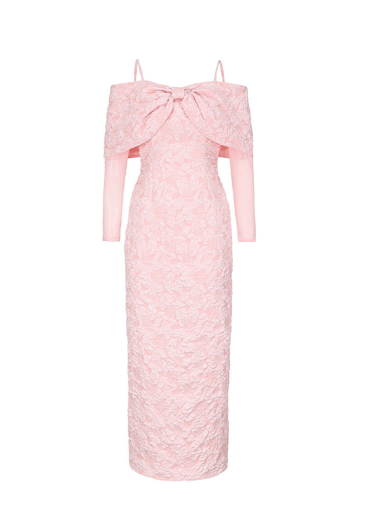 Off Shoulder Pink Bodycon Dress Slim Fit Elegant Style Spring Summer Perfect for Formal Occasions Wholesale