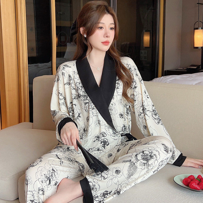 Modal Maternity Postpartum Pajamas Thin Breastfeeding Long Sleeve Suit Maternal Breastfeeding Clothes Home Clothes for Women