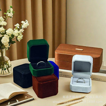 Wedding Ring Box Velvet Ring Box Wedding Proposal Diamond Ring Box Velvet Jewelry Box Earrings Box Packaging Gift Box