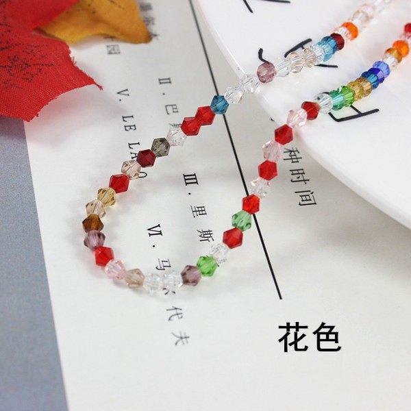 3/4/6mm水晶菱形珠子尖珠散珠两头尖diy手工发饰材料饰品配件批发